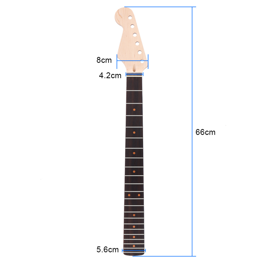 ดูภาพ 22 Fret Electric Guitar Maple Neck Rosewood Fingerboard for Fender Strat Guitar Replacement เพิ่มเติม 22 Fret Electric Guitar Maple Neck Rosewood Fingerboard for Fender Strat Guitar Replacement