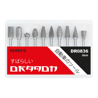 DRAGON ชุดเหล็กเจียรนัย TUNGSTEN CARBIDE แกน 3mm x หัวเจียร 6mm 10 ตัวชุด DR0836 DRAGON ชุดเหล็กเจียรนัย TUNGSTEN CARBIDE แกน 3mm x หัวเจียร 6mm 10 ตัวชุด DR0836