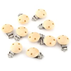 10pcs/lot Wood Baby Pacifier Clip 3 Holes Decoration Clasp - intl ถูกๆ 10pcs/lot Wood Baby Pacifier Clip 3 Holes Decoration Clasp - intl ถูกๆ