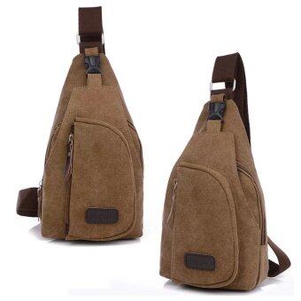 Men Canvas Bag Pack Travel Hiking Cross Body Messenger Shoulder Sling Chest