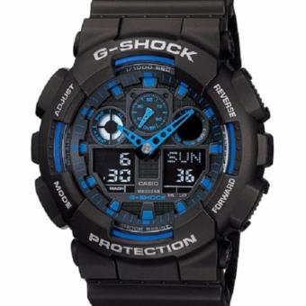 Casio G-Shock นาฬิกาข้อผู้ชาย สายเรซิน รุ่น GA-100-1A2DR - สีดำ
