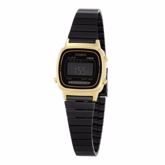 นาฬิกาข้อมือ สายสแตนเลส CASIO LA670WEGB-1B สีดำ-ทอง