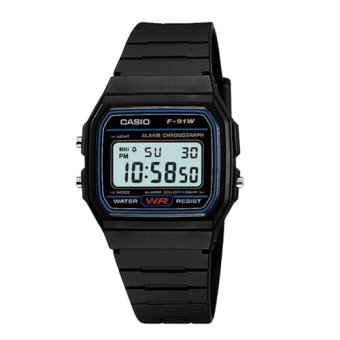 Casio นาฬิกาข้อมือ สายเรซิ่น รุ่น F-91W-1SDG image