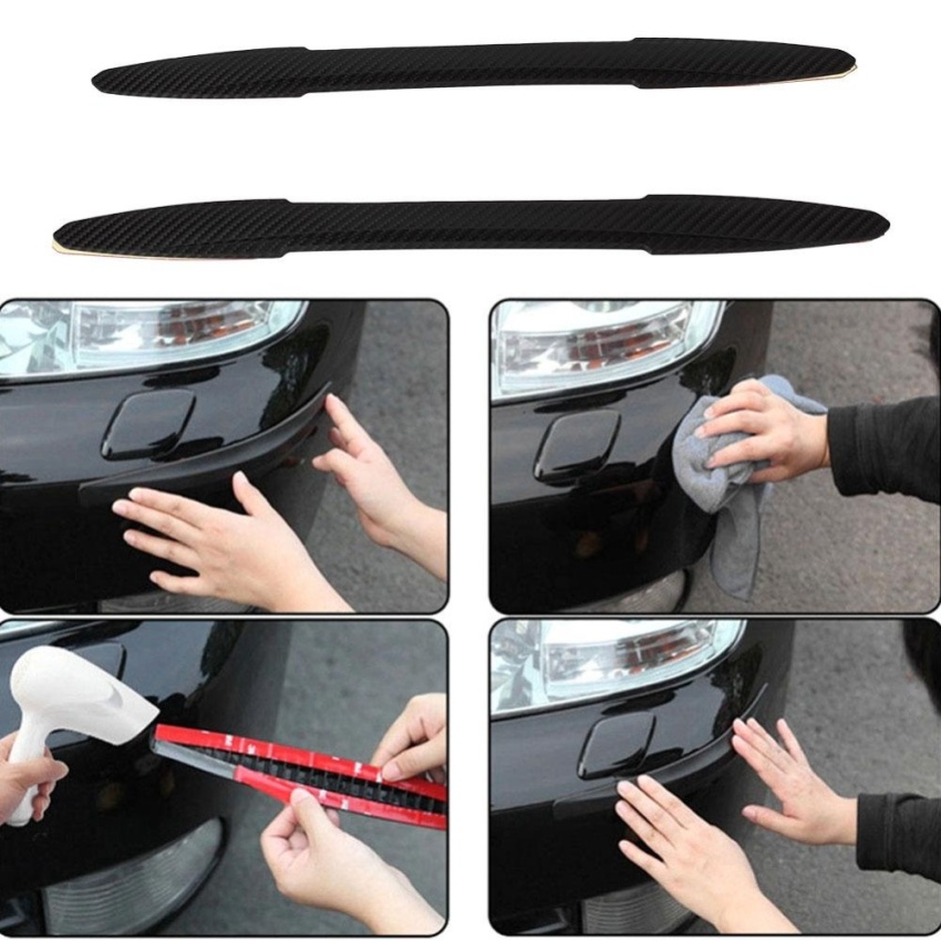 ดูภาพ Universal Car Vehicle Carbon Fiber Anti-rub Protector Body Corner Bumper Guard - intl เพิ่มเติม Universal Car Vehicle Carbon Fiber Anti-rub Protector Body Corner Bumper Guard - intl
