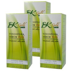 Bo Bongkosh BK Gold Plus Tinospora Serum Plus โบบงกช ไทโนสปอร่า เซรั่ม พลัส เซรั่มสมุนไพร ลดริ้วรอย คืนความกระจ่างใสเป็นธรรมชาติ 15ml. (3 กล่อง) Bo Bongkosh BK Gold Plus Tinospora Serum Plus โบบงกช ไทโนสปอร่า เซรั่ม พลัส เซรั่มสมุนไพร ลดริ้วรอย คืนความกระจ่างใสเป็นธรรมชาติ 15ml. (3 กล่อง)
