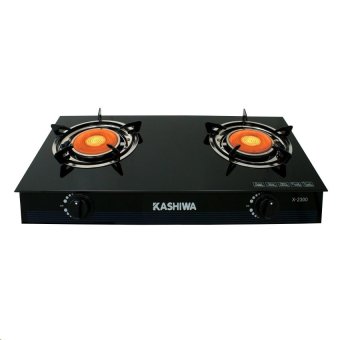 2560 KASHIWA เตาแก๊สหน้ากระจก หัวอินฟราเรดคู่ รุ่น X-2300 (สีดำ)
