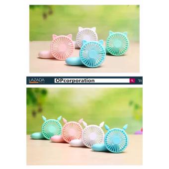 2560 Mini fan พัดลมพกพาขนาดเล็ก ชาร์จสายUSB ใส่ถ่าน ลมแรง op02