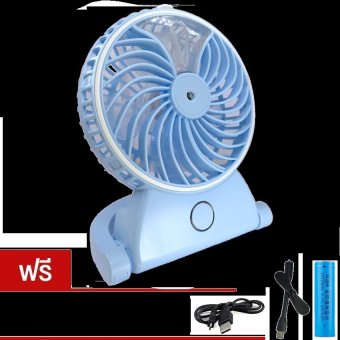 2560 MiniSo Misting Fan Cool Mist Humidifier Rechargeable Fanพัดลม พกพา สายหมอก ชาร์จไฟได้ รุ่นZW-178(Blue) แถมฟรี พัดลมUSB (คละสี)