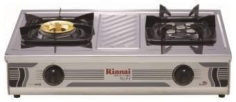 Rinnai เตากล่องคู่ใหญ่ หัวเตาเทอร์โบ 1 ข้าง รุ่น RT-711TBS (Grey)