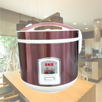 ราคา SKG หม้อหุงข้าวอุ่นทิพย์ รุ่น SK-18E (สีเลือดหมู) 1.8 ลิตร