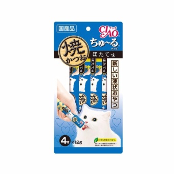 CIAO CHURU Grilled Tuna with Scallop 2 Pack (4x12g) ขนมแมวรสปลาทูน่าย่างและหอยเชลล์ (4 ซอง/แพ็ค) จำนวน 2 แพ็ค CIAO CHURU Grilled Tuna with Scallop 2 Pack (4x12g) ขนมแมวรสปลาทูน่าย่างและหอยเชลล์ (4 ซอง/แพ็ค) จำนวน 2 แพ็ค