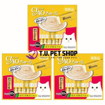 CIAO CHURU Tuna scallop Mix (14g x 20pcs) 3 Packs ขนมแมวเลีย ชาวชูรู รสทูน่าผสมหอยเซลล์ บรรจุ 20 ซอง/แพ็ค CIAO CHURU Tuna scallop Mix (14g x 20pcs) 3 Packs ขนมแมวเลีย ชาวชูรู รสทูน่าผสมหอยเซลล์ บรรจุ 20 ซอง/แพ็ค