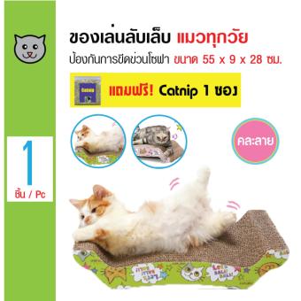 iPet ของเล่นลับเล็บแมว ป้องกันการขีดข่วนโซฟา สำหรับแมวทุกวัย Size L ขนาด 55x9x28 ซม. แถมฟรี! Catnip กัญชาแมว 1 ซอง iPet ของเล่นลับเล็บแมว ป้องกันการขีดข่วนโซฟา สำหรับแมวทุกวัย Size L ขนาด 55x9x28 ซม. แถมฟรี! Catnip กัญชาแมว 1 ซอง