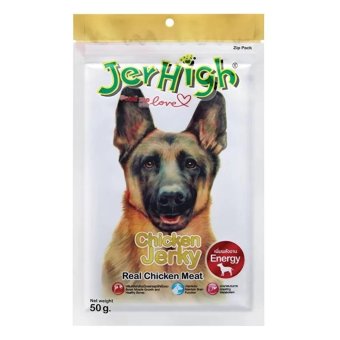 Jerhigh Chicken Jerky 50g x 24 Units เจอร์ไฮ สันในไก่อบแห้งขนมสำหรับสุนัข เพิ่มพลังงาน ขนาด 50 กรัม จำนวน 24 ซอง Jerhigh Chicken Jerky 50g x 24 Units เจอร์ไฮ สันในไก่อบแห้งขนมสำหรับสุนัข เพิ่มพลังงาน ขนาด 50 กรัม จำนวน 24 ซอง