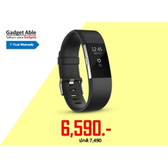 (รับประกันศูนย์ 1 ปี) สายรัดข้อมือ Fitbit Charge 2 สีดำ ไซส์ S