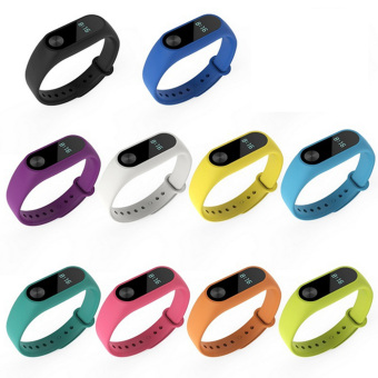 10ชิ้นตรวจสายรัดซิลิโคนใช้แทนนาฬิกาสำหรับ Xiaomi Mi Band 2สร้อยข้อมือเก๋