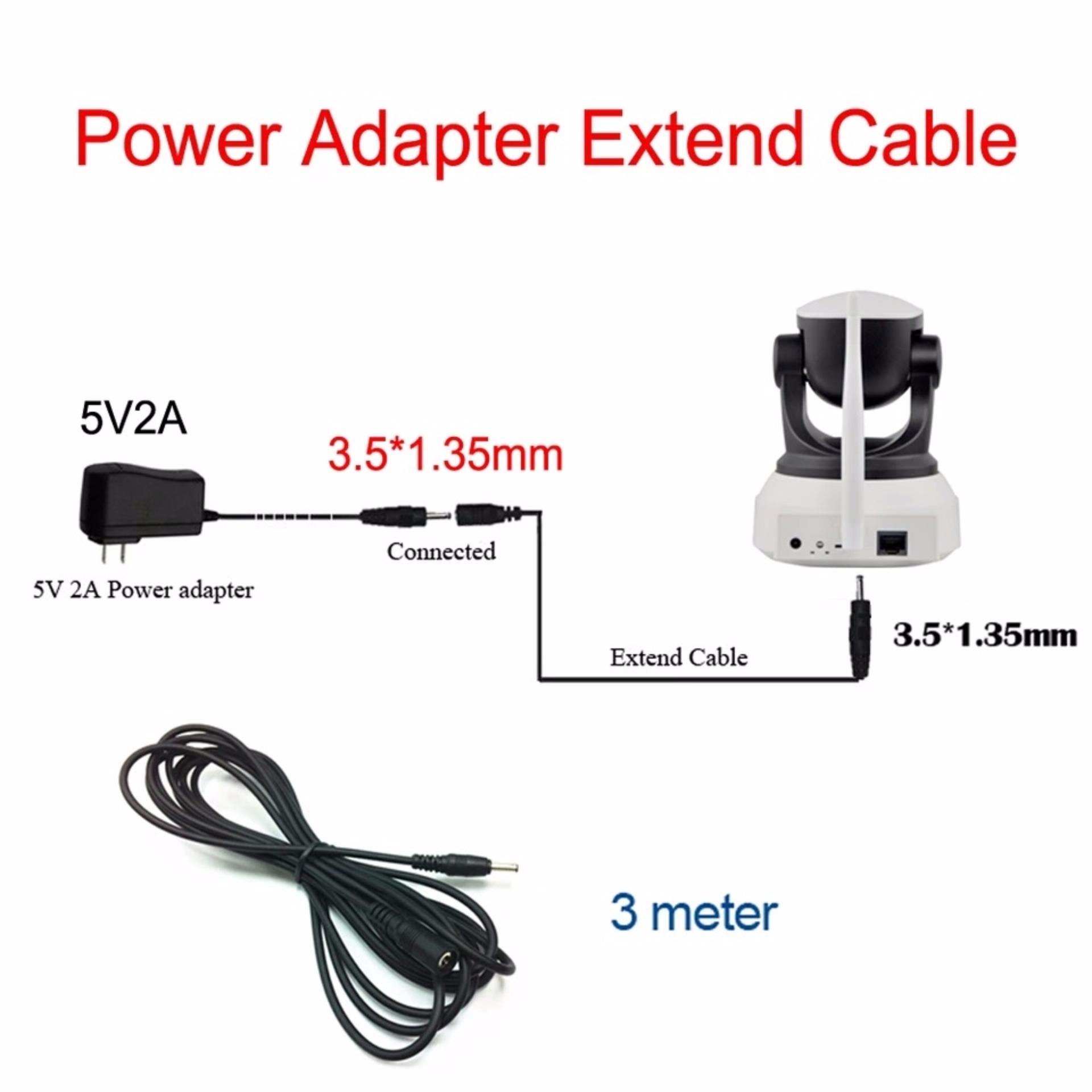 สายไฟต่อเพิ่มความยาว 3 ม. ขนาด 3.5x1.35มม. DC 5V สำหรับกล้อง IP Camera ขนาดเล็ก สายไฟต่อเพิ่มความยาว 3 ม. ขนาด 3.5x1.35มม. DC 5V สำหรับกล้อง IP Camera ขนาดเล็ก