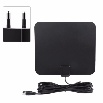 ดูภาพ 50 Miles Range High Gain Indoor Amplified Digital TV HDTV Antenna with 16ft Cable(EU Plug) - intl <br/>เพิ่มเติม 50 Miles Range High Gain Indoor Amplified Digital TV HDTV Antenna with 16ft Cable(EU Plug) - intl