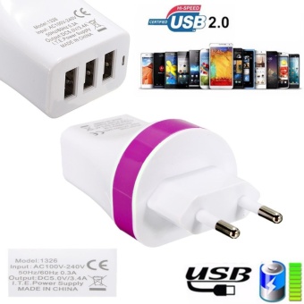ต้องการขาย 5V/3.4A 3 Ports USB Wall Charger Power Fast Charging Home Travel EU Plug Adapter รีวิวพันทิป 5V/3.4A 3 Ports USB Wall Charger Power Fast Charging Home Travel EU Plug Adapter
