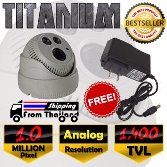 กล้องวงจรปิด โดม 700 TVL / 800 TVL / 900 TVL / 1000 TVL / 1200 TVL / 1400 TVL / Analog / CVBS 1 MP ล้านพิกเซล กล้อง 1400 TVL เลนส์ 4mm ฟรีอะแดปเตอร์