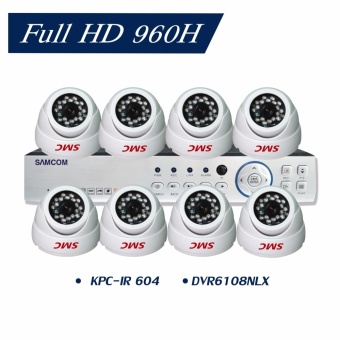 ชุดกล้องวงจรปิด 8CH DVR Analog Kit Set 2 ล้านพิกเซล กล้อง 960H 8 ตัว ทรงโดม