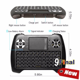 9FINAL T16 Mini Wireless Keyboard 2.4 Ghz รุ่นใหม่ ปี 2017 พร้อม Touchpad + Battery Charge ได้ + แป้นพิมพ์ไทย ( สีดำ) สำหรับ Android Tv Box , Mini Pc, Windows (Black) July 2018 - 5 9FINAL T16 Mini Wireless Keyboard 2.4 Ghz รุ่นใหม่ ปี 2017 พร้อม Touchpad + Battery Charge ได้ + แป้นพิมพ์ไทย ( สีดำ) สำหรับ Android tv box , mini pc, windows (Black) - 5