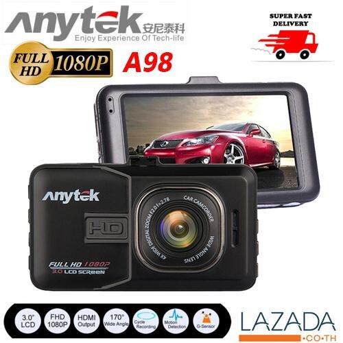Anytek กล้องติดรถยนต์ 1080P FHD DVR มี WDR รุ่น A98 - สีดำ Anytek กล้องติดรถยนต์ 1080P FHD DVR มี WDR รุ่น A98 - สีดำ