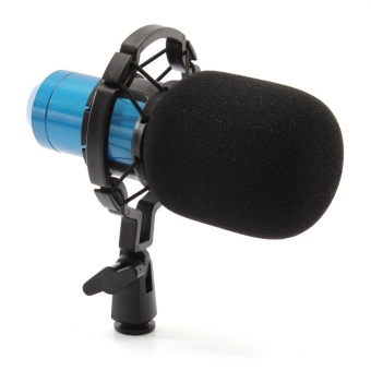 BM800 Condenser Microphone Recording With Shock Mount Kit (Blue)- INTL