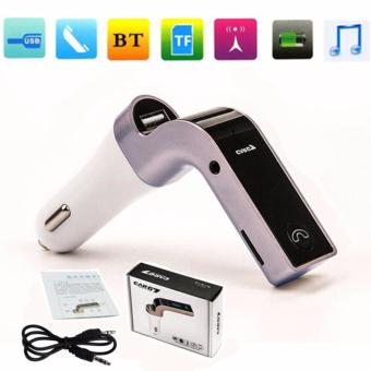 CAR G7 อุปกรณ์รับสัญญาณบลูทูธในรถยนต์ Bluetooth FM Transmitter MP3 Music Player SD USB Charger for Smart Phone & Tablet (สีเงิน)