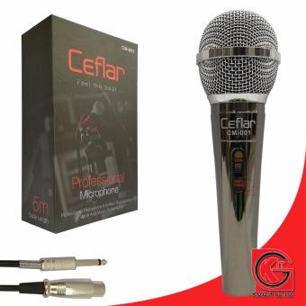 ขาย ไมโครโฟนสำหรับร้องคาราโอเกะ Ceflar Microphone รุ่น CM-001-สีดำ