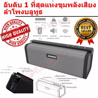 CICI อันดับ 1 ที่สุดแห่งขุมพลังเสียง ลำโพงบลูทูธ Bluetooth Speaker Charge & Sound Bar สีดำเมทาลิกสุดหรู จะใช้เป็นลำโพงแบบพกพาหรือวางคู่ชุดโฮมเธียเตอร์ ให้ห้องคุณดูหรูหราขึ้นอีกระดั