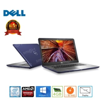 ราคา Dell NB Insprion 5567-W56652398PTH /7th Generation Core i7-7500U/4GB DDR4/1TB/AMD Radeon R7 M445/DVD RW/Win10/15.6" (Blue)