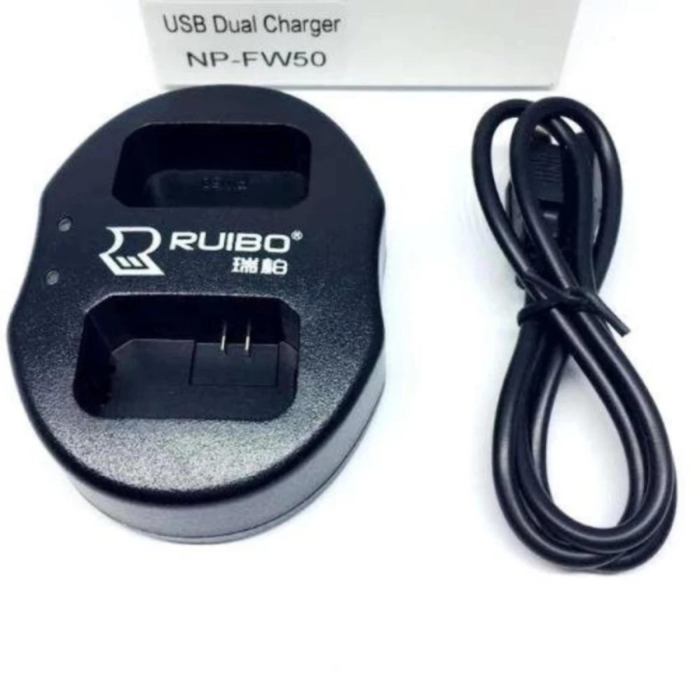 DUAL CHARGER SONY NP-FW50 แท่นชาร์จแบตกล้องแบบคู่ ชาร์จทีละ2ก้อนUSB Dual Battery Charger for for Sony NP-FW50 DUAL CHARGER SONY NP-FW50 แท่นชาร์จแบตกล้องแบบคู่ ชาร์จทีละ2ก้อนUSB Dual Battery Charger for for Sony NP-FW50