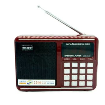 Eaze ลำโพงพกพา Music Box รุ่น WS-2291 MP3 วิทยุ FM AM (สีแดง)