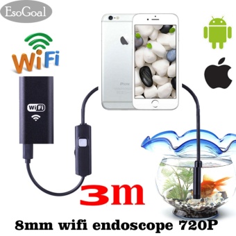 EsoGoal Wireless Endoscope, WiFi Borescope Inspection 2.0 Megapixels HD Snake Camera for Android and IOS Smartphone，Black(7 Meter) - intl