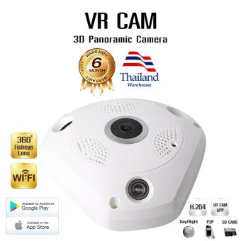 Evotech กล้องวงจรปิด VR Camera IP Camera 360 องศา / กล้อง  1.3 MP / บันทึกเสียง / เลนส์ตาปลาถ่ายภาพ 360 องศา /Panorama 360 / พาโนลามา 360 องศา/ ถ่ายภาพกลางวันและกลางคืน / Day Night Vision / IR Distance / WIFI / P2P / infrared