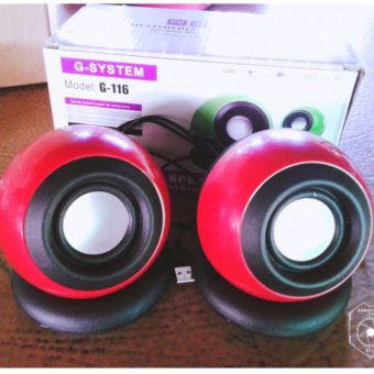 ลำโพงทรงกลมสีแดง G-SYSTEM รุ่น G-116 (1 ชิ้น)