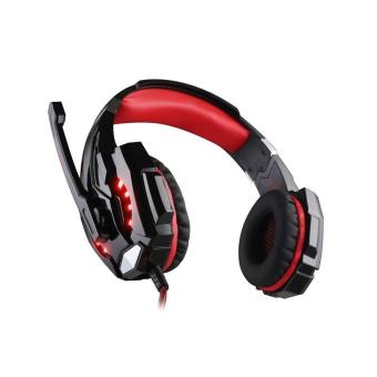 G9000 หูฟังเล่นเกมพร้อมไฟ LED สำหรับแท็บเล็ตสำหรับแล็ปท็อป (สีดำแดง) - intl G9000 หูฟังเล่นเกมพร้อมไฟ LED สำหรับแท็บเล็ตสำหรับแล็ปท็อป (สีดำแดง) - intl