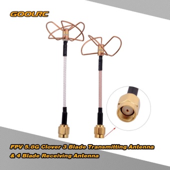 GoolRC FPV 5.8G Clover 3 Blade Transmitting w/ 4 Blade Receiving Antenna (TX w/ RX) Straight/Bore Connector - intl GoolRC FPV 5.8G Clover 3 Blade Transmitting w/ 4 Blade Receiving Antenna (TX w/ RX) Straight/Bore Connector - intl