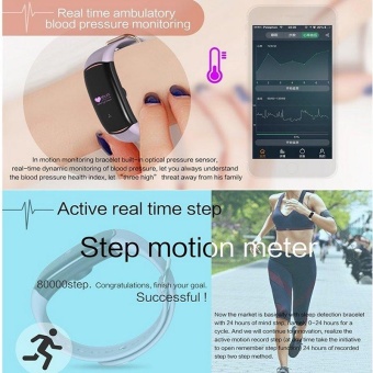 H1 Wristband Heart Health Monitor Smart Watches Bluetooth Blood Pressure Monitor Smart Band IP68 Water Proof Swim Bracelet Fitness Tracker - Intl July 2018 - 3 H1 Wristband Heart Health Monitor Smart Watches Bluetooth Blood Pressure Monitor Smart Band IP68 Water Proof Swim Bracelet Fitness Tracker - intl - 3