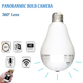 HD0960P 360 Degree WIFI Camera Wireless IP Camera Bulb Lamp Fisheye Panoramic Surveillance Security Camera Motion Detection - intl