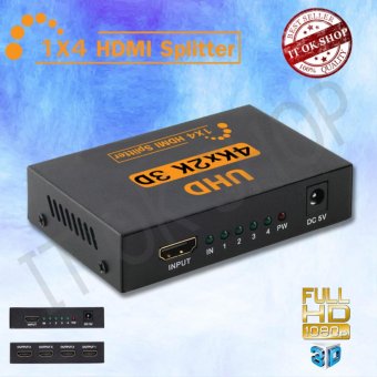 ขาย HDMI UHD HDMI Splitter 1 in 4 Out Full HD 1080P Splitter AmplifierDual Display (ดำ)