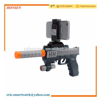 I-smart เกมส์จำลองผ่านมือถือ interactive augmented reality bluetooth AR Gun kids toys shooting guns(Green)