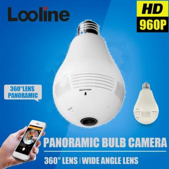 IP Camera 360 Degree Globe Panoramic กล้องวงจรปิด บันทึกภาพ 360 องศารูปทรงหลอดไฟ