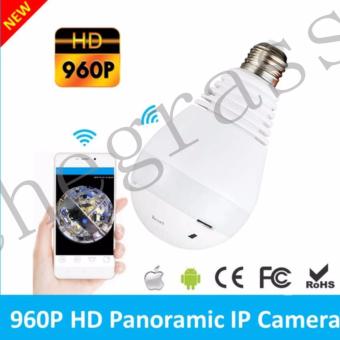 IP Camera 360 Degree Globe Panoramic กล้องวงจรปิด บันทึกภาพ 360 องศารูปทรงหลอดไฟ