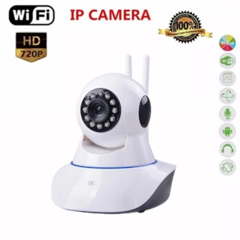 IP Camera p2p Cam IP Camera Full HD กล้องวงจรปิดไร้สาย version 2 สองเสาอากาศHD 720P / 960P IR Cut Wi-Fi และ ไมโครโฟน ในตัว (white)