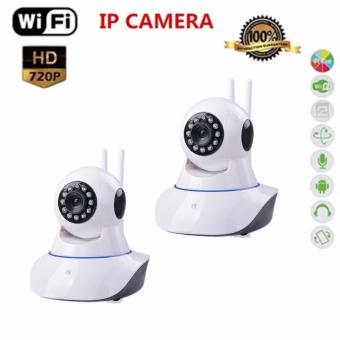 ขาย IP Camera p2p Cam IP Camera Full HD กล้องวงจรปิดไร้สาย version 2 สองเสาอากาศHD 720P / 960P IR Cut Wi-Fi และ ไมโครโฟน ในตัว (white)2ชิ้น