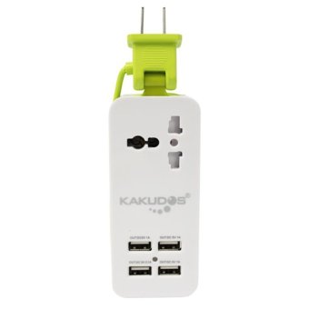 KAKUDOS ปลั๊ก Portable 4 port USB (สีเขียว)