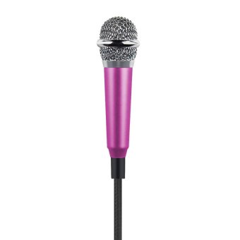 KH ไมโครโฟนจิ๋ว คาราโอเกะ (Mini Microphone Karaoke) เหมาะสำหรับโทรศัพท์มือถือ, แท็บเล็ต, โน๊ตบุ๊ค รุ่นไม่มีขาตั้งไมค์ (สีชมพู)
