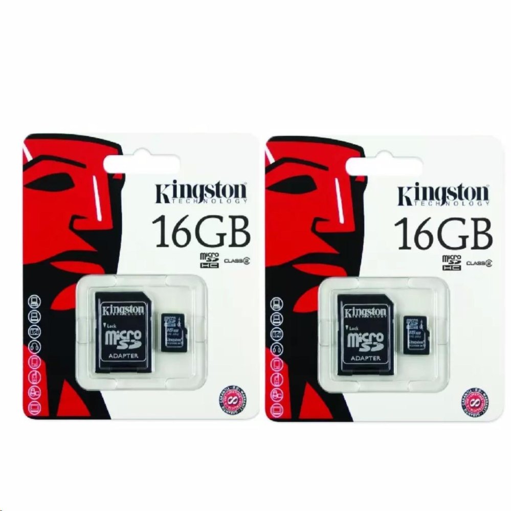 Kingston Memory Card เมมโมรี่การ์ด Micro SD 16GB 2ชิ้น (Class10) Kingston Memory Card เมมโมรี่การ์ด Micro SD 16GB 2ชิ้น (Class10)